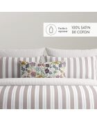 Juego de 2 fundas de almohada de satén de algodón Noémie old pink, 2 veces (63 x 63 cm)