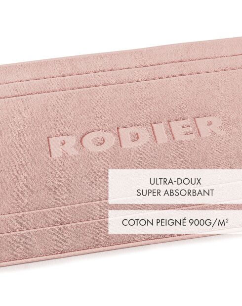 Tapis de bain rose saumon - 60x100 cm
