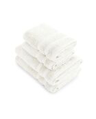 Set de 2 serviettes et 2 draps de bain blanc - 2x(50x100 cm) + 2x(70x140 cm)