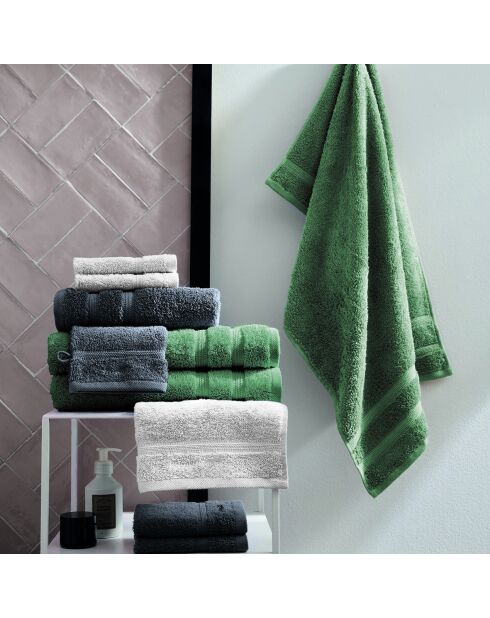 Set de 2 serviettes et 2 draps de bain blanc - 2x(50x100 cm) + 2x(70x140 cm)