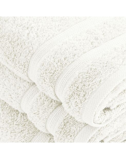 Set de 2 serviettes et 2 draps de bain blanc - 2x(50x100 cm) + 2x(70x140 cm)