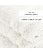 Set de 2 serviettes et 2 draps de bain blanc - 2x(50x100 cm) + 2x(70x140 cm)