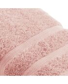 Set van 2 handdoeken en 2 badlakens zalmroze - 2x (50x100 cm) + 2x (70x140 cm)
