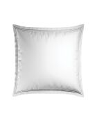 Set aus 2 Kissenbezügen aus Baumwollsatin Nice Grau/Weiß - 63x63 cm