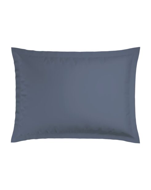 Set de 2 taies d'oreiller en satin de coton rayure tissé dobby Jacquard bleu - 50x70 cm