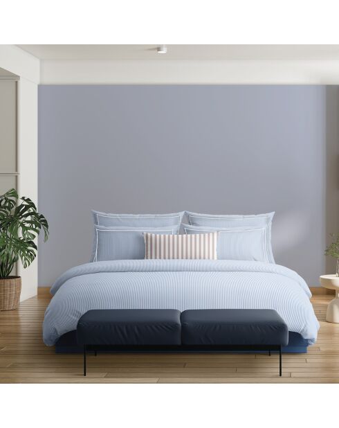 Set de 2 taies d'oreiller en coton percale Nantes bleu clair - 2x(50x70 cm)