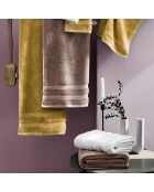 Set de 2 serviettes taupe - 50x100 cm