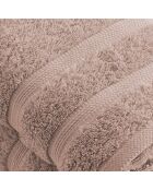 Set de 2 serviettes taupe - 50x100 cm