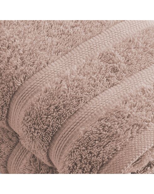 Set de 2 serviettes taupe - 50x100 cm