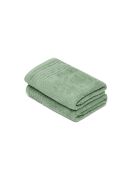 Set mit 2 Handtüchern aus gekämmter Baumwolle LT Ecume salbeigrün - 2x (45x45 cm)