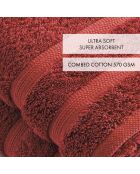 Set de 2 serviettes terracotta - 50x100 cm