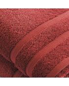 Set de 2 draps de bain terracotta - 70x140 cm