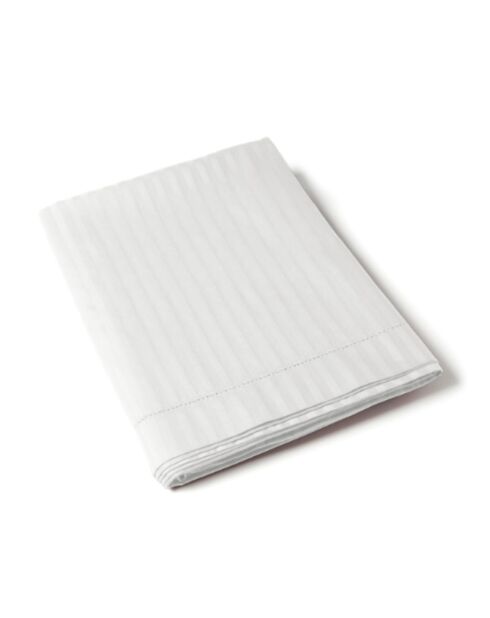 Drap plat en satin de coton Jour Venise blanc