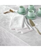 Set van 4 geweven servetten Jacquard Petit Chênes wit - 50x50 cm