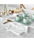 Set van 4 geweven servetten Jacquard Petit Chênes wit - 50x50 cm