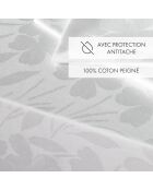 Set van 4 geweven servetten Jacquard Petit Chênes wit - 50x50 cm