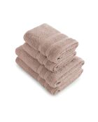 Set de 2 serviettes et 2 draps de bain taupe - 2x(50x100 cm) + 2x(70x140 cm)
