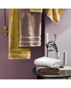 Set de 2 serviettes et 2 draps de bain taupe - 2x(50x100 cm) + 2x(70x140 cm)