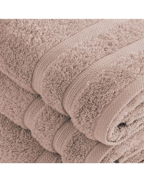 Set de 2 serviettes et 2 draps de bain taupe - 2x(50x100 cm) + 2x(70x140 cm)