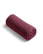 Drap-housse en satin de coton Dotty bordeaux