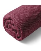 Drap-housse en satin de coton Dotty bordeaux