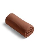 Floréal hoeslaken van terracotta-katoensatijn 01