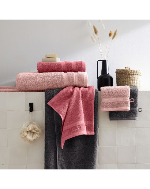 Set de 2 servilletas rosa salmón - 50x100 cm