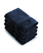 Set de 4 serviettes d'invitées bleu marine - 30 cm