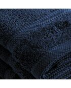 Set de 4 serviettes d'invitées bleu marine - 30 cm