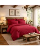 Drap housse en percale de coton uni feu