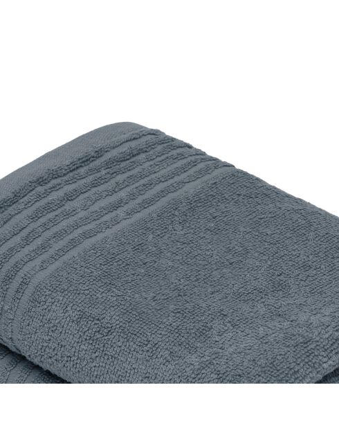 Lot de 2 essuie-mains coton peigné LT Ecume bleu de prusse - 2x(45x45 cm)