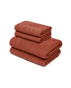 Asciugamano + telo da bagno in cotone pettinato LT Ecume terracotta - 2x (50x100 cm) + 2x (70x140 cm)