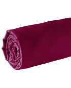 Hoeslaken van katoensatijn Uni 1 baratta bordeaux 01