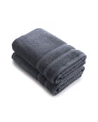 Set de 2 draps de bain bleu gris - 70x140 cm