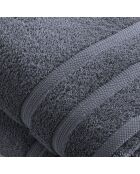 Set de 2 draps de bain bleu gris - 70x140 cm