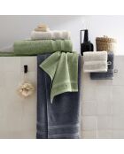 Set de 2 draps de bain bleu gris - 70x140 cm
