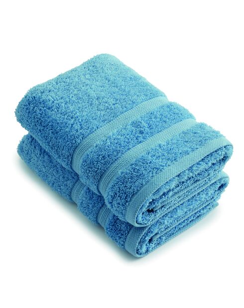 Set de 2 serviettes bleu ciel - 50x100 cm