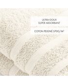 Set de 2 draps de bain ivoire - 70x140 cm