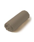 Drap housse en satin de coton vison