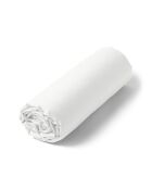 Drap housse en satin de coton blanc