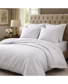 Drap housse en satin de coton blanc