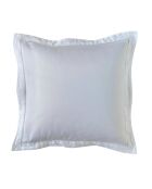 Taie d'oreiller en satin brodé Dolly perle