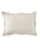 Taie d'oreiller en satin brodé Dolly ivoire