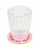 Lot de 6 Sous-verres Fruit multicolores - 14x7 cm