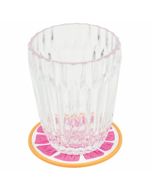 Lot de 6 Sous-verres Fruit multicolores - 14x7 cm