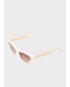 Beigefarbene Katzenaugen-Sonnenbrille Lori