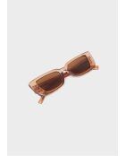 Braune rechteckige Sonnenbrille Lena