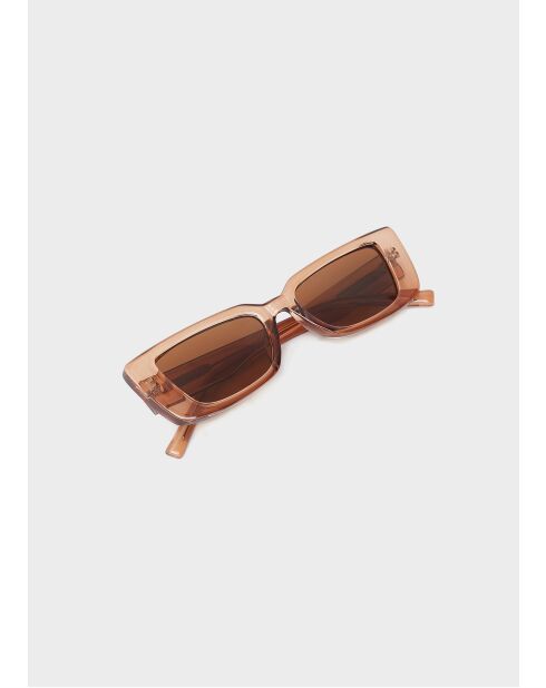 Braune rechteckige Sonnenbrille Lena
