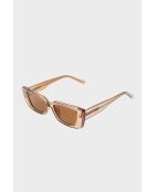 Braune rechteckige Sonnenbrille Lena
