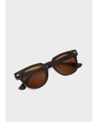 Runde schwarze Sonnenbrille Leo